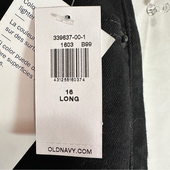 Old Navy High Rise Rockstar Super Skinny Secret Smooth Pockets Black 16 Long - Picture 3 of 8